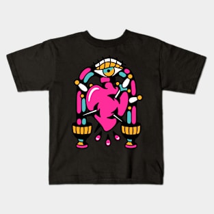 Eyey heart dagger Kids T-Shirt